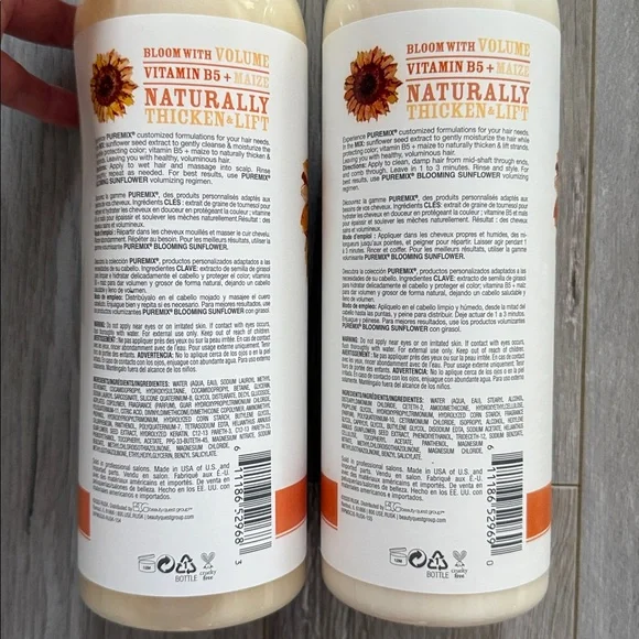 RUSK Puremix Blooming Sunflower Volumizing Shampoo & Conditioner 35oz - Picture 3 of 6
